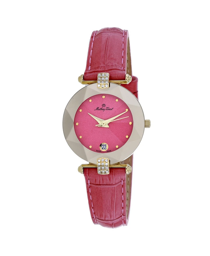 Mathey Tissot Women's Pyramide Pink Dial Watch