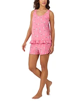 Cuddl Duds Women's Printed Sleeveless Boxer Pajama Set