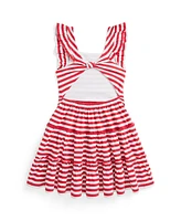 Polo Ralph Lauren Toddler and Little Girls Striped Ruffled Jersey Dress