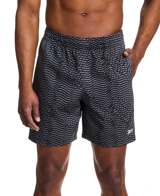 Reebok Men's Textured Logo Woven Shorts