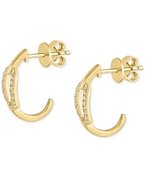 Lali Jewels Diamond Link Small Hoop Earrings (1/6 ct. t.w.) in 14k Gold