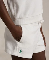 Polo Ralph Lauren Toddler and Little Girls 2-Piece Terry Shirt Short Set