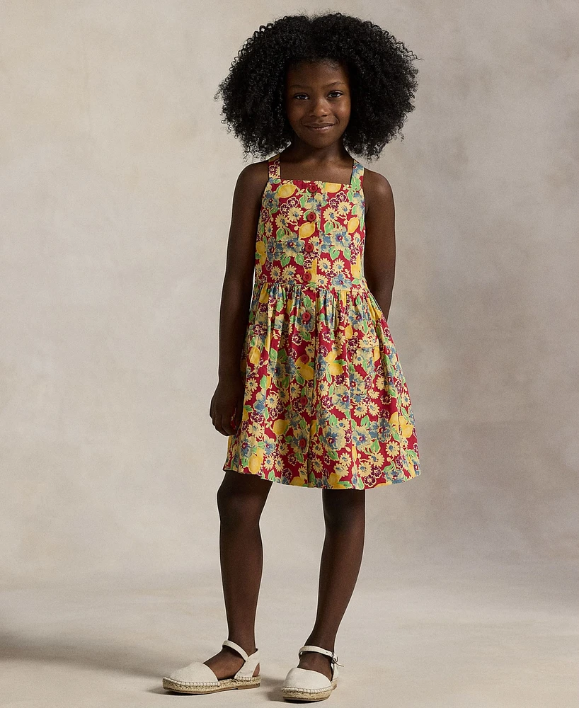 Polo Ralph Lauren Toddler and Little Girls Lemon-Floral Slub Dress