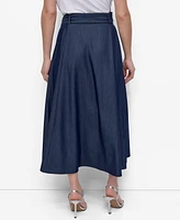 Dkny Women's Maxi Skirt with Tie Belt