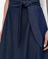 Dkny Women's Maxi Skirt with Tie Belt