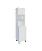 Ashford Kitchen Pantry, 2 Doors, 4 Legs, 8 Shelves, White