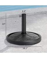 Outsunny Patio Umbrella Base, 26 lbs Resin Outdoor Umbrella Sd,