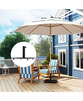 Outsunny Square Patio Umbrella Base, lbs Metal Sd