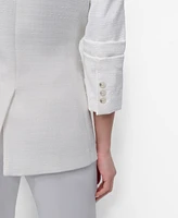 Dkny Women's Ruched-Sleeve Open-Front Blazer