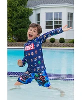 Avengers Boys Marvel Rash Guard Swim Shirt