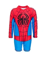 Avengers Baby Boys Marvel Zip Up One Piece Bathing Suit