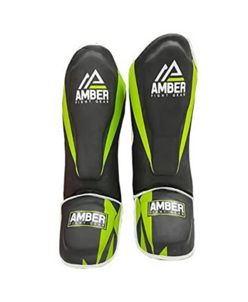Pro Style Competition Muay Thai Shin Guards With Instep Protection For Kickboxing Mma Combat Sports Lightweight Durable Adjustable Medium
