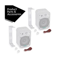 Pyle PDWR40W 5.25" Waterproof Indoor/Outdoor Wall Mount Speakers - 400W, White, Pair