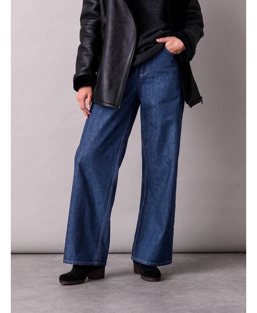 Celtic & Co. Women's Wide Leg Mid Rise Jean