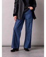 Celtic & Co. Women's Wide Leg Mid Rise Jean