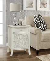 Gallerie Decor Antiqued Carved Side Table