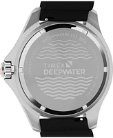Timex Men's Quartz Analog Black Rubber Watch, 44mm