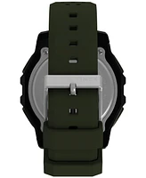 Timex Men's Chronograph Green Silicone Watch, 49mm