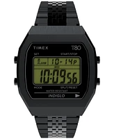 Timex Men's Quartz Digital Black Stainless Steel Watch, 36mm