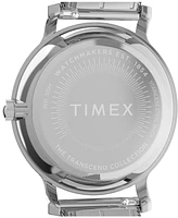 Timex Women's Quartz Analog Silver-Tone Stainless Steel Watch, 34mm