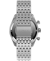 Timex Men's Quartz Analog Silver-Tone Stainless Steel Watch, 41mm
