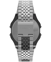 Timex Men's Quartz Digital Silver-Tone Stainless Steel Watch, 34mm