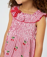 Rare Editions Toddler and Little Girls Cherry Seersucker Dress