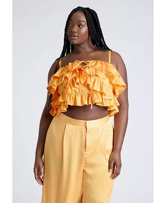 Eloquii Plus Ruffle Layered Top