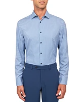ConStruct Men's Slim Fit Gingham 4-Way Stretch Performance Dress Shirt