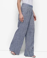 Dkny Petite High Rise Wide-Leg Pants