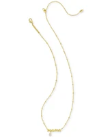 Kendra Scott 14k Gold-Plated Crystal Mama 19" Adjustable Pendant Necklace