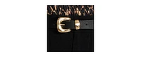 Steve Madden Saffiano Polyurethane Buckle Belt