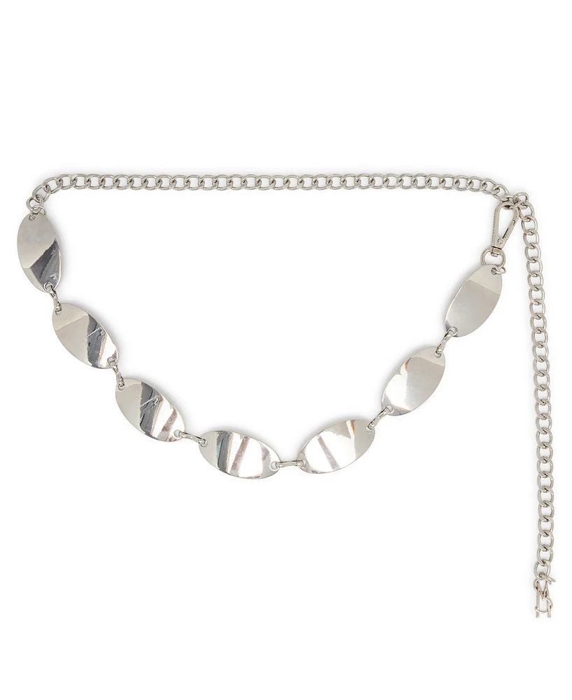 Steve Madden Oval Plate Chain Belt
