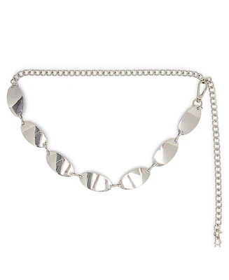 Steve Madden Oval Plate Chain Belt