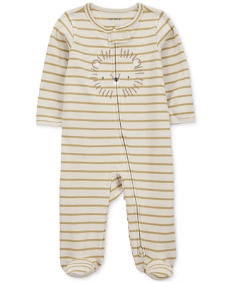 Carter's Baby Boys Cotton Lion Striped Sleep & Play Pajamas