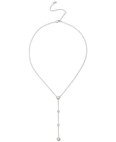 Lauren Ralph Lauren Sterling Silver Cubic Zirconia Lariat Necklace, 16" + 3" extender