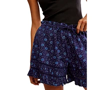 Free People Women's Cambridge Printed Pull-On Shorts