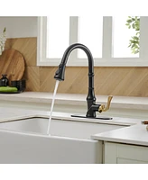 High Arc Kitchen Faucet with Single-Handle Pull-Down Sprayer and 3 Spray Modes