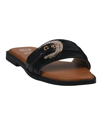 Gc Shoes Women's Kenna Embellished Buckle Flat Sandals