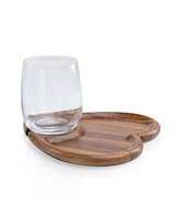 Toscana Heart Shaped Wine Appetizer Plates, Set of 4