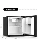 Cowsar 1.62 CuFt Compact Mini Fridge with Freezer, Single Door, Quiet，Bedroom/Apartment/Office