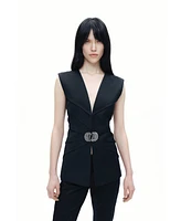 Nocturne Women's Metal Accessory Detailed Vest