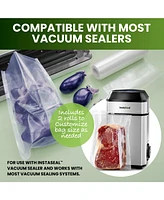 InstaSeal Food Vacuum Sealer Bags with Bfa Free Universal Air Vac Sealing Bags 2-Rolls & Pre-Cut Bags