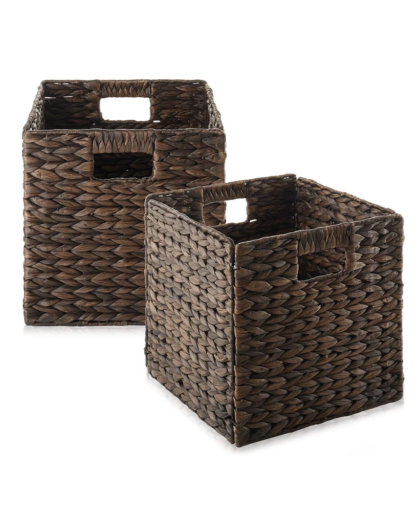 Casafield 10.5" x 10.5" Water Hyacinth Storage Baskets
