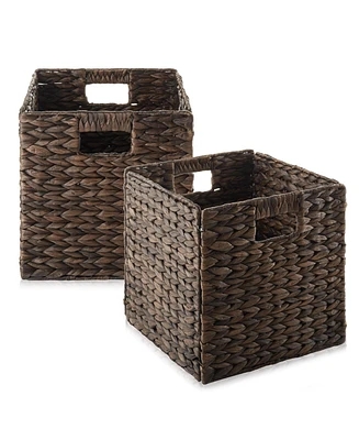 Casafield 10.5" x 10.5" Water Hyacinth Storage Baskets