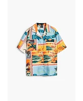 Desigual Boys Boys's Tropical postcards shirt