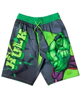 Avengers Toddler Boys Marvel Spider-Man Captain America Hulk Iron Man Pullover Rash Guard & Swim Trunks Outfit Set to