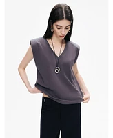 Nocturne Women's V-Neck Padded T-Shirt