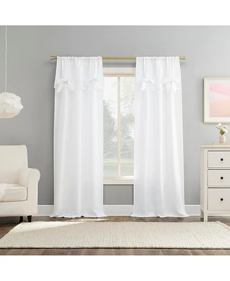 Generation Emma Bow Valance Semi-Sheer Rod Pocket Curtain Panel
