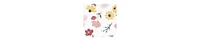 Hudson Baby Infant Girl Plush Blanket with Furry Binding and Back, Soft Painted Floral, One Size